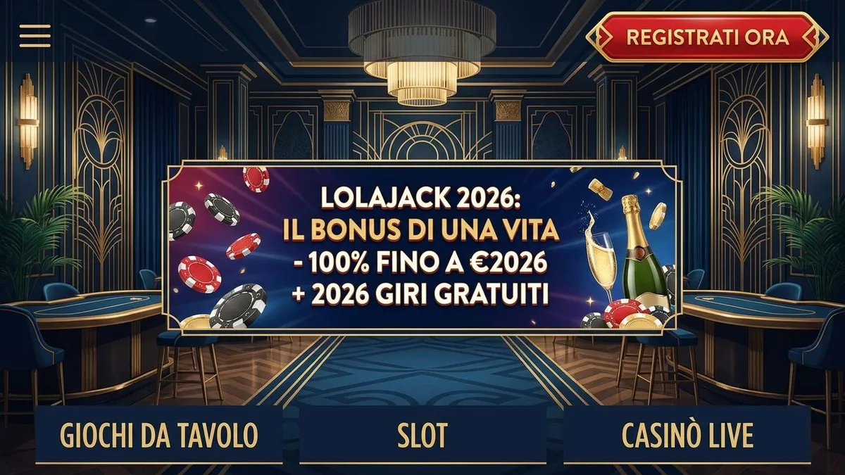 Registrazione con bonus su Lolajack